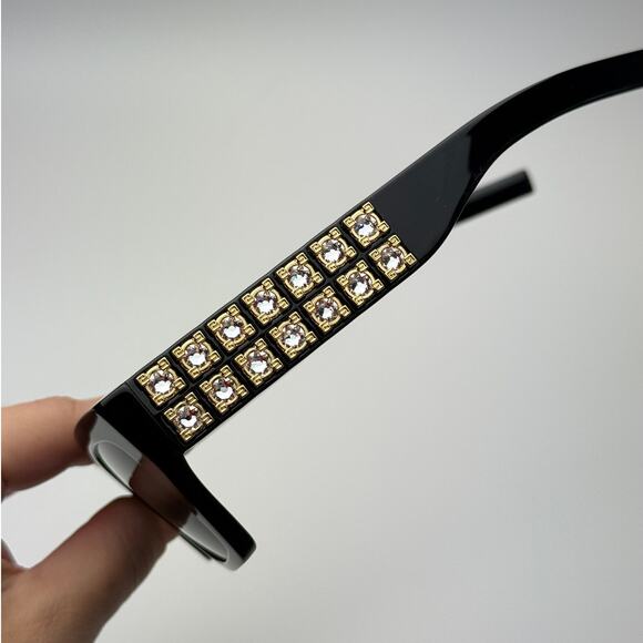 BRAND NEW Givenchy Sunglasses GV40077I 01A Shiny Black and Studs/Grey Women main image 9
